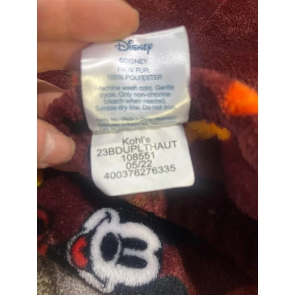 The Big One Disney Mickey Minnie Mouse Fall Autumn Plush Throw Blanket Burgundy
